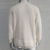 M-2XL Autumn And Winter Solid Color Zipper Turtleneck Knitted Jacket Sweater Cardigan